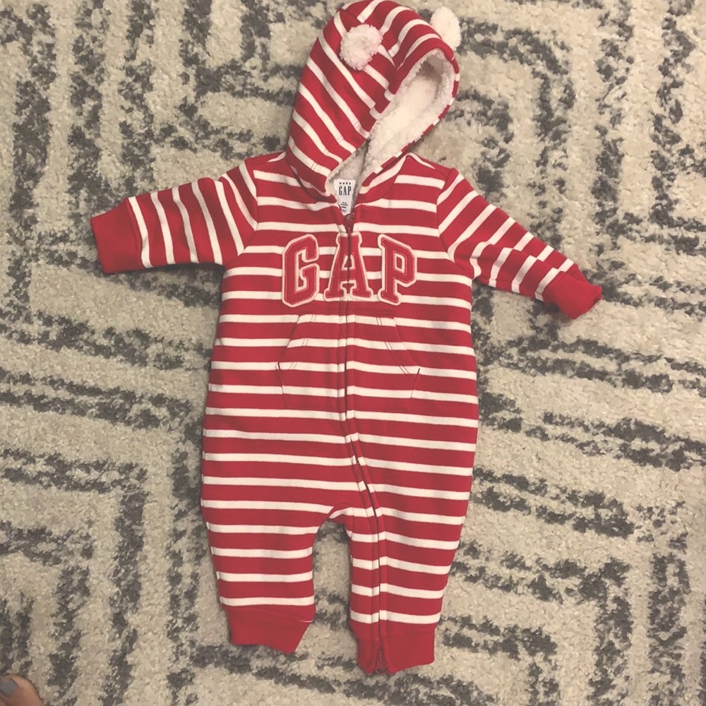 NWOT GAP Factory Baby Sherpa-Lined Hoodie One-Piece